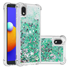 Coque Silicone Housse Etui Gel Bling-Bling S01 pour Samsung Galaxy M01 Core Vert