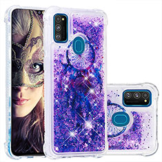 Coque Silicone Housse Etui Gel Bling-Bling S01 pour Samsung Galaxy M30s Violet