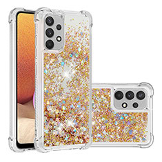 Coque Silicone Housse Etui Gel Bling-Bling S01 pour Samsung Galaxy M32 5G Or