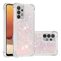 Coque Silicone Housse Etui Gel Bling-Bling S01 pour Samsung Galaxy M32 5G Rose
