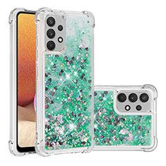 Coque Silicone Housse Etui Gel Bling-Bling S01 pour Samsung Galaxy M32 5G Vert
