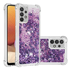 Coque Silicone Housse Etui Gel Bling-Bling S01 pour Samsung Galaxy M32 5G Violet