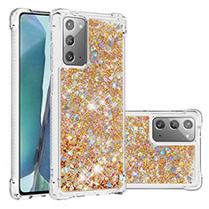 Coque Silicone Housse Etui Gel Bling-Bling S01 pour Samsung Galaxy Note 20 5G Or