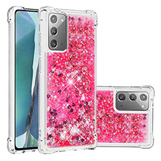 Coque Silicone Housse Etui Gel Bling-Bling S01 pour Samsung Galaxy Note 20 5G Rose Rouge