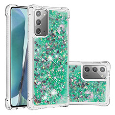 Coque Silicone Housse Etui Gel Bling-Bling S01 pour Samsung Galaxy Note 20 5G Vert