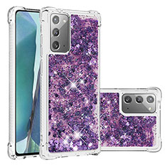 Coque Silicone Housse Etui Gel Bling-Bling S01 pour Samsung Galaxy Note 20 5G Violet