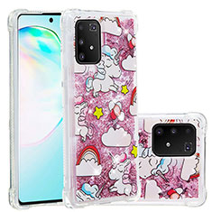 Coque Silicone Housse Etui Gel Bling-Bling S01 pour Samsung Galaxy S10 Lite Rouge