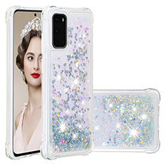 Coque Silicone Housse Etui Gel Bling-Bling S01 pour Samsung Galaxy S20 5G Argent