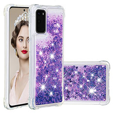 Coque Silicone Housse Etui Gel Bling-Bling S01 pour Samsung Galaxy S20 5G Violet