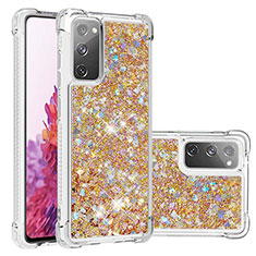 Coque Silicone Housse Etui Gel Bling-Bling S01 pour Samsung Galaxy S20 FE 4G Or