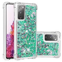 Coque Silicone Housse Etui Gel Bling-Bling S01 pour Samsung Galaxy S20 FE 4G Vert
