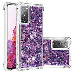 Coque Silicone Housse Etui Gel Bling-Bling S01 pour Samsung Galaxy S20 FE 4G Violet