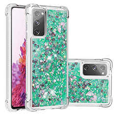 Coque Silicone Housse Etui Gel Bling-Bling S01 pour Samsung Galaxy S20 FE 5G Vert
