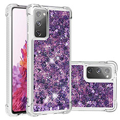 Coque Silicone Housse Etui Gel Bling-Bling S01 pour Samsung Galaxy S20 FE 5G Violet