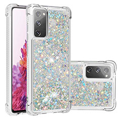 Coque Silicone Housse Etui Gel Bling-Bling S01 pour Samsung Galaxy S20 Lite 5G Argent