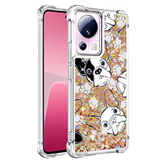Coque Silicone Housse Etui Gel Bling-Bling S01 pour Xiaomi Mi 13 Lite 5G Or