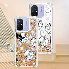 Coque Silicone Housse Etui Gel Bling-Bling S01 pour Xiaomi Poco C55 Or