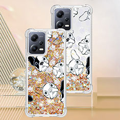 Coque Silicone Housse Etui Gel Bling-Bling S01 pour Xiaomi Redmi Note 12 5G Or