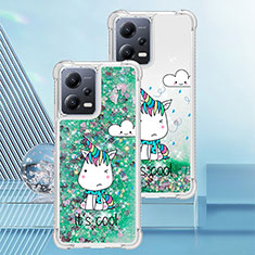 Coque Silicone Housse Etui Gel Bling-Bling S01 pour Xiaomi Redmi Note 12 5G Vert