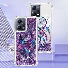 Coque Silicone Housse Etui Gel Bling-Bling S01 pour Xiaomi Redmi Note 12 5G Violet