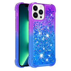 Coque Silicone Housse Etui Gel Bling-Bling S02 pour Apple iPhone 13 Pro Violet