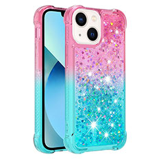 Coque Silicone Housse Etui Gel Bling-Bling S02 pour Apple iPhone 13 Rose