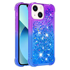 Coque Silicone Housse Etui Gel Bling-Bling S02 pour Apple iPhone 13 Violet