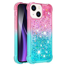 Coque Silicone Housse Etui Gel Bling-Bling S02 pour Apple iPhone 15 Plus Rose