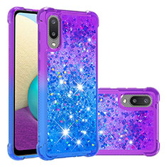 Coque Silicone Housse Etui Gel Bling-Bling S02 pour Samsung Galaxy A02 Violet