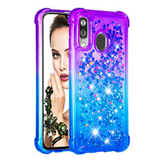 Coque Silicone Housse Etui Gel Bling-Bling S02 pour Samsung Galaxy A40 Violet
