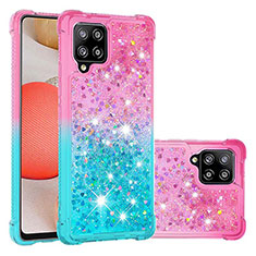 Coque Silicone Housse Etui Gel Bling-Bling S02 pour Samsung Galaxy A42 5G Rose