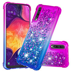Coque Silicone Housse Etui Gel Bling-Bling S02 pour Samsung Galaxy A50 Violet