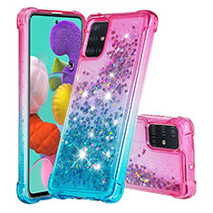 Coque Silicone Housse Etui Gel Bling-Bling S02 pour Samsung Galaxy A51 4G Rose
