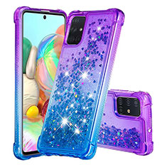 Coque Silicone Housse Etui Gel Bling-Bling S02 pour Samsung Galaxy A71 5G Violet