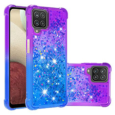 Coque Silicone Housse Etui Gel Bling-Bling S02 pour Samsung Galaxy F12 Violet