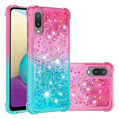 Coque Silicone Housse Etui Gel Bling-Bling S02 pour Samsung Galaxy M02 Rose