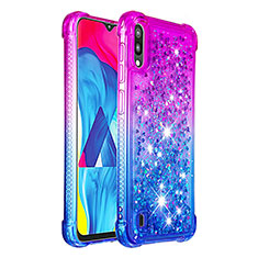 Coque Silicone Housse Etui Gel Bling-Bling S02 pour Samsung Galaxy M10 Violet