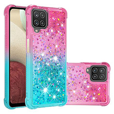Coque Silicone Housse Etui Gel Bling-Bling S02 pour Samsung Galaxy M12 Rose