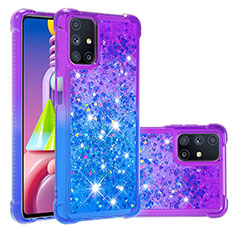 Coque Silicone Housse Etui Gel Bling-Bling S02 pour Samsung Galaxy M51 Violet