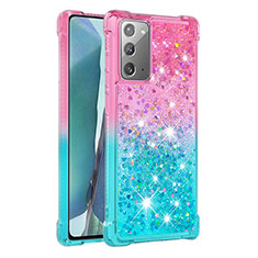 Coque Silicone Housse Etui Gel Bling-Bling S02 pour Samsung Galaxy Note 20 5G Rose