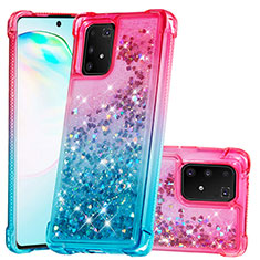 Coque Silicone Housse Etui Gel Bling-Bling S02 pour Samsung Galaxy S10 Lite Rose