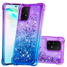 Coque Silicone Housse Etui Gel Bling-Bling S02 pour Samsung Galaxy S10 Lite Violet