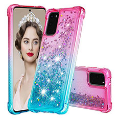 Coque Silicone Housse Etui Gel Bling-Bling S02 pour Samsung Galaxy S20 5G Rose