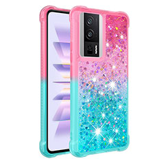 Coque Silicone Housse Etui Gel Bling-Bling S02 pour Xiaomi Poco F5 Pro 5G Rose