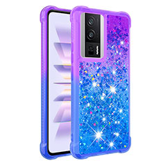 Coque Silicone Housse Etui Gel Bling-Bling S02 pour Xiaomi Poco F5 Pro 5G Violet