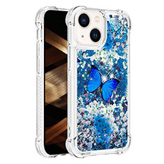 Coque Silicone Housse Etui Gel Bling-Bling S03 pour Apple iPhone 13 Bleu