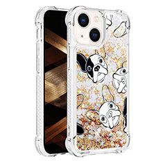 Coque Silicone Housse Etui Gel Bling-Bling S03 pour Apple iPhone 13 Or