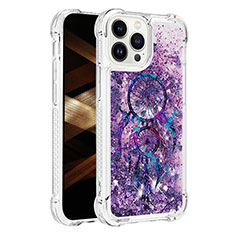 Coque Silicone Housse Etui Gel Bling-Bling S03 pour Apple iPhone 13 Pro Violet