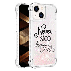 Coque Silicone Housse Etui Gel Bling-Bling S03 pour Apple iPhone 13 Rose