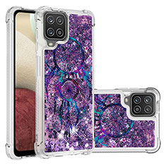 Coque Silicone Housse Etui Gel Bling-Bling S03 pour Samsung Galaxy A12 Nacho Violet